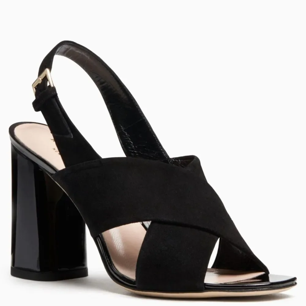 🍒NWOB🍒 KATE SPADE CLASSIC SUEDE SANDAL HEELS